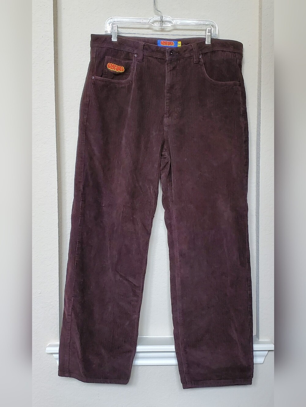 Empyre Corduroy Skate Relax Pants in Deep Brown.  Size 36